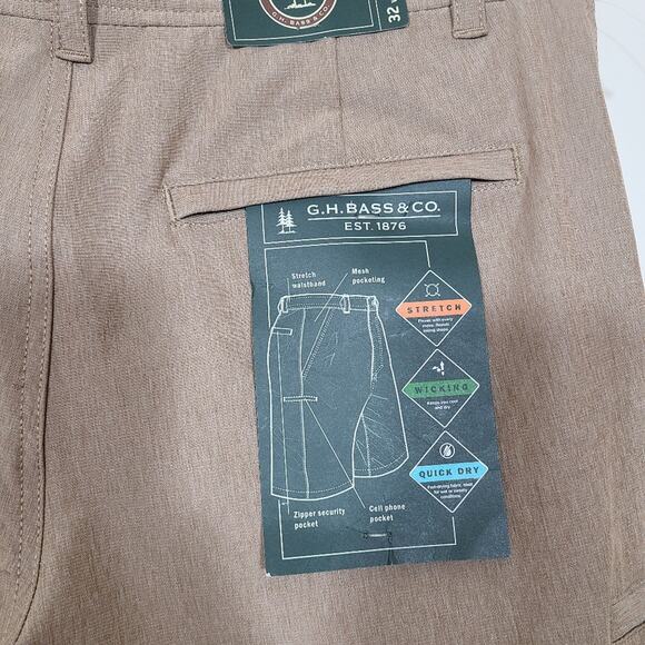 G.H.Bass Co Performance Khaki Mens Short Size 32 - Picture 7 of 9